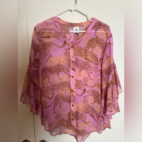 Cabi Minx Leopard Blouse, large - Picture 2 of 8